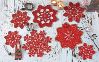 снежинки крючком