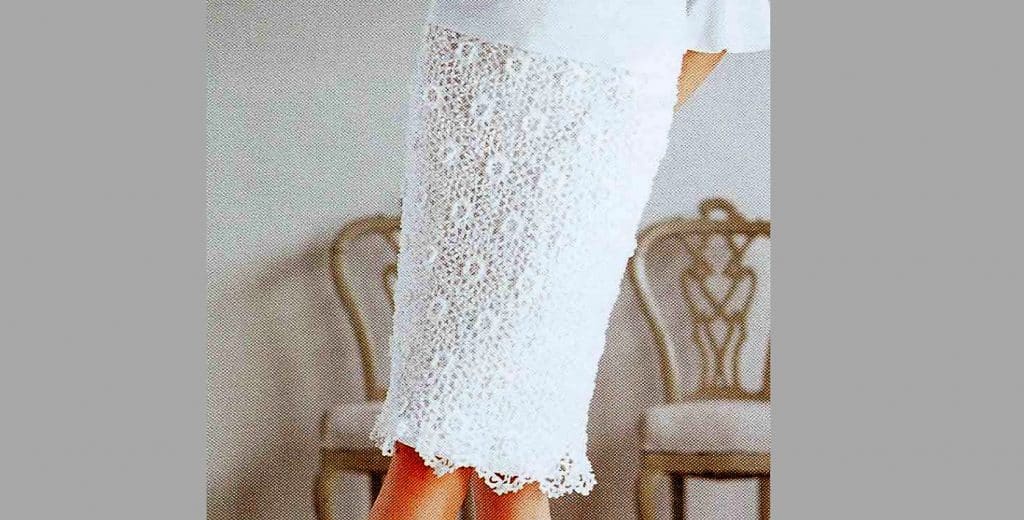 Белая юбка ирландскими мотивами