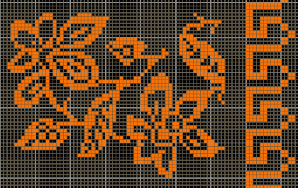 схема филейного вязания