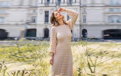 вязаное платье крючком