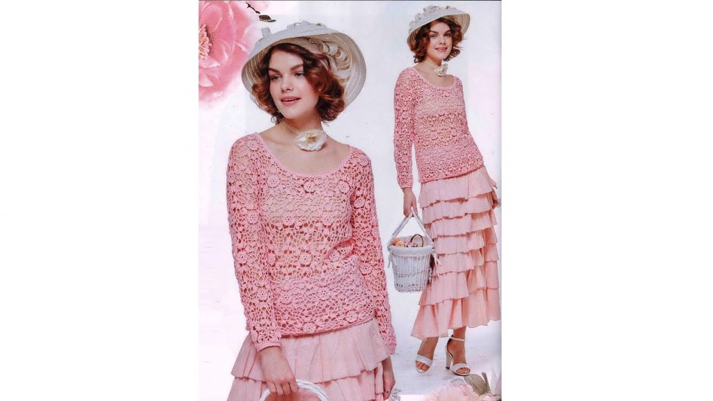 Вязаный джемпер из мотивов