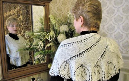 шаль спицами