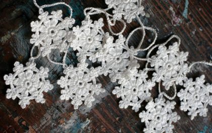 схема снежинок крючком