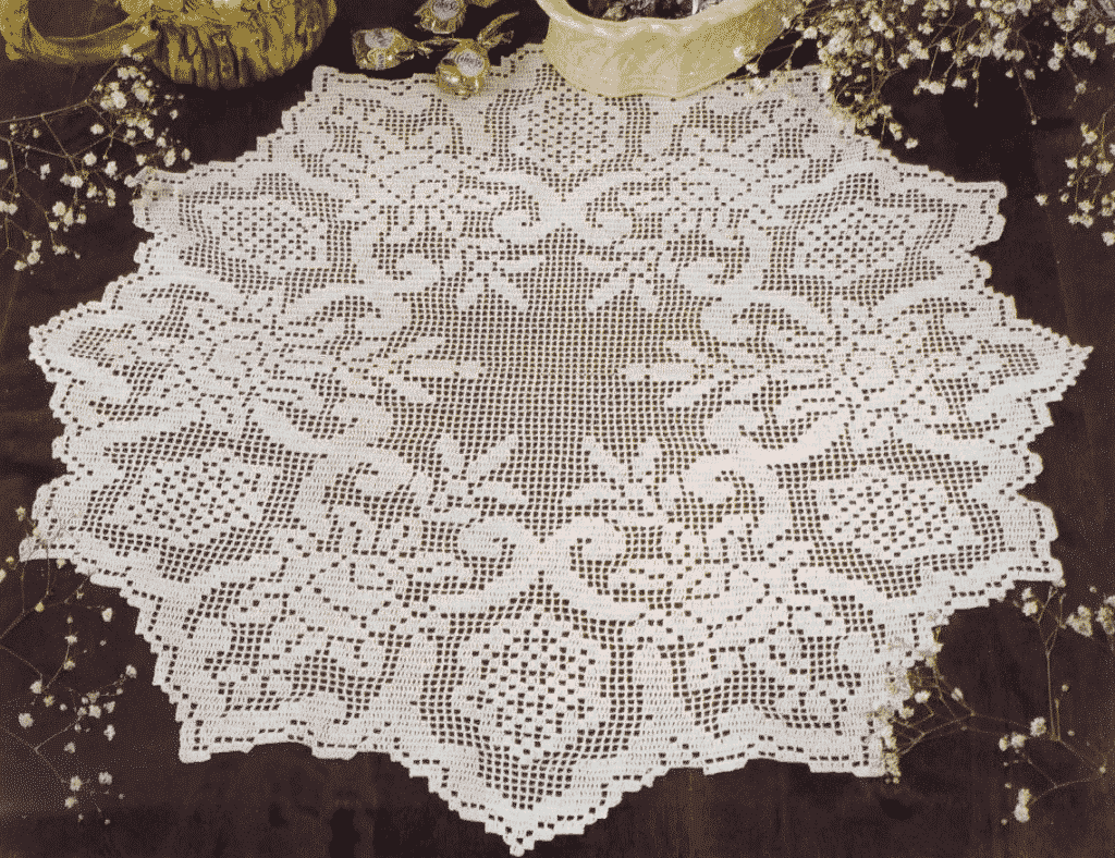 Салфетки филейным вязанием. Часть 4.