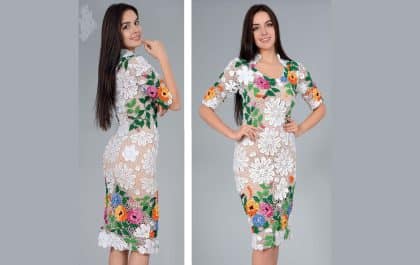 вязаное платье крючком