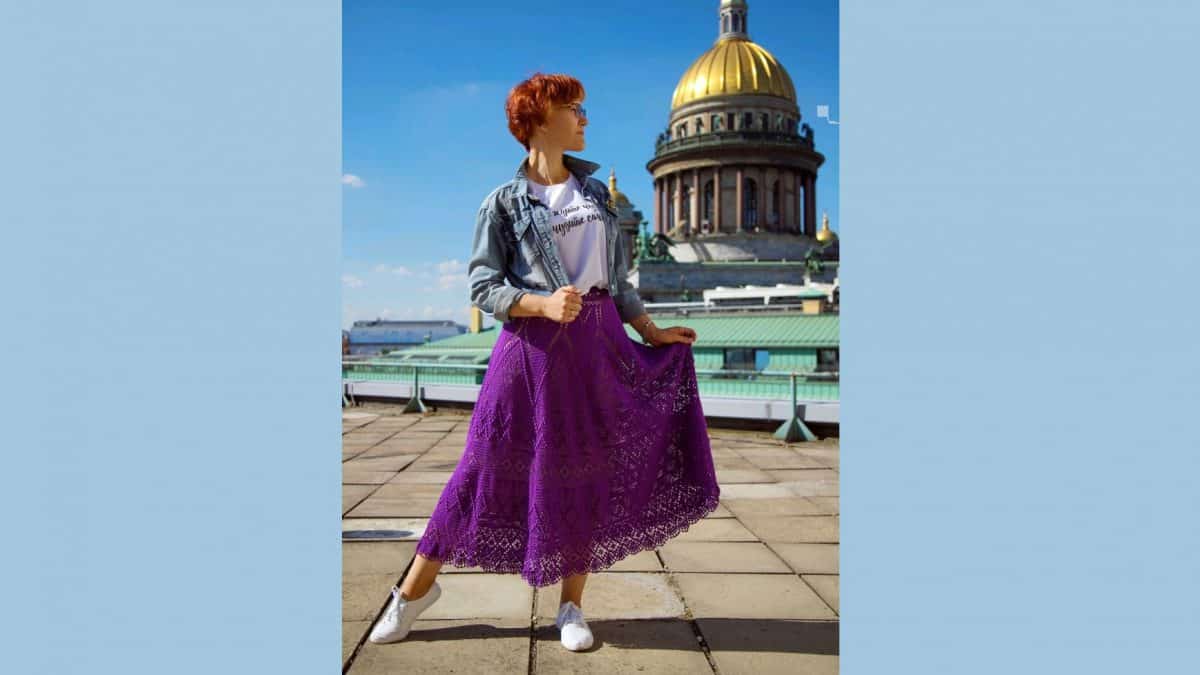 Фиолетовая юбка