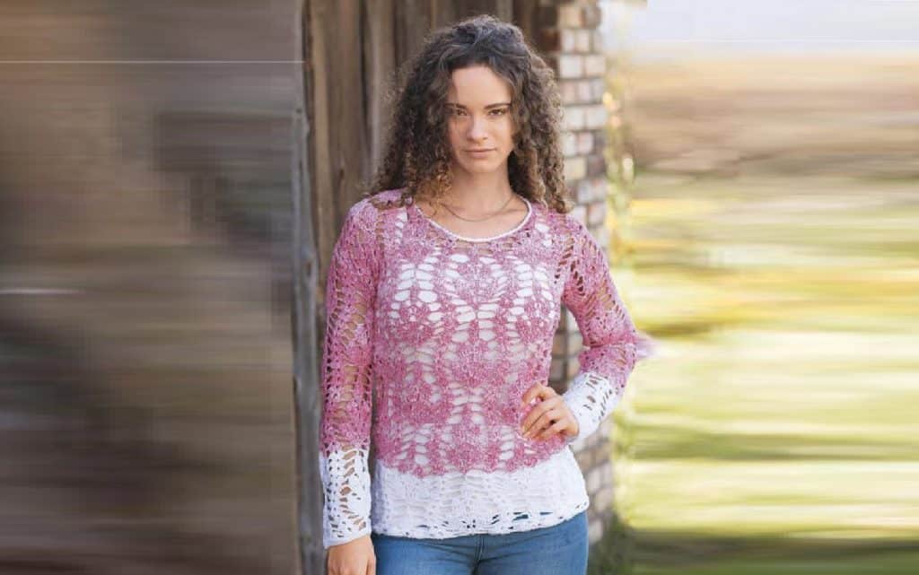 Ажурный пуловер