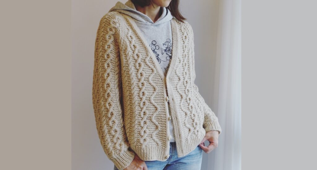 Кардиган с косами Cabled