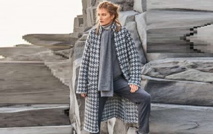 вязаное пальто