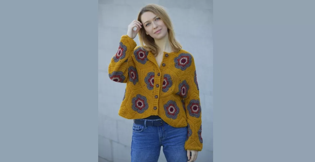 Кардиган «Цветочные пряники»