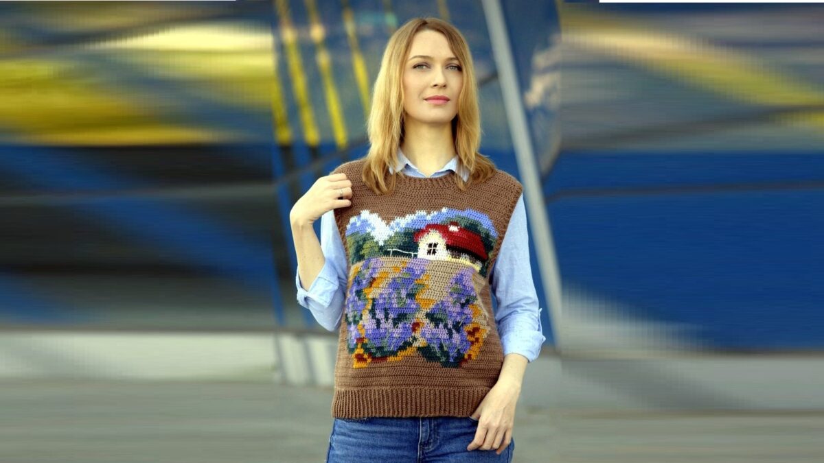 Безрукавка «Загородный пейзаж»