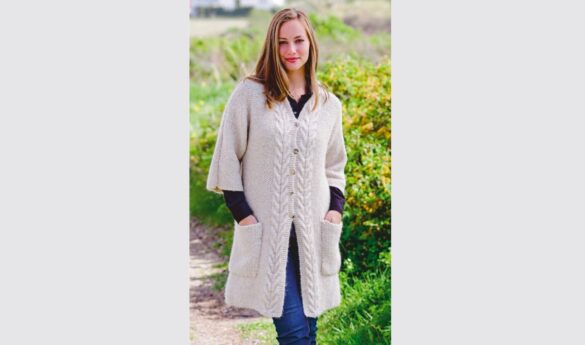 вязаное пальто