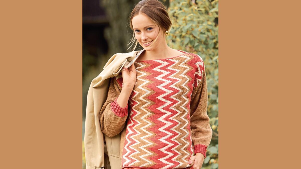 Пуловер с жаккардовым узором