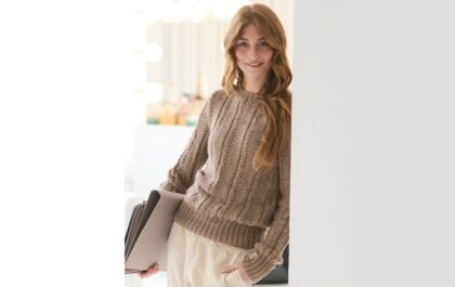 вязаный пуловер