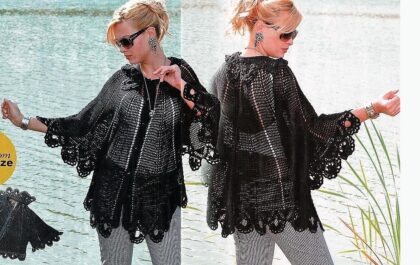 вязаная накидка