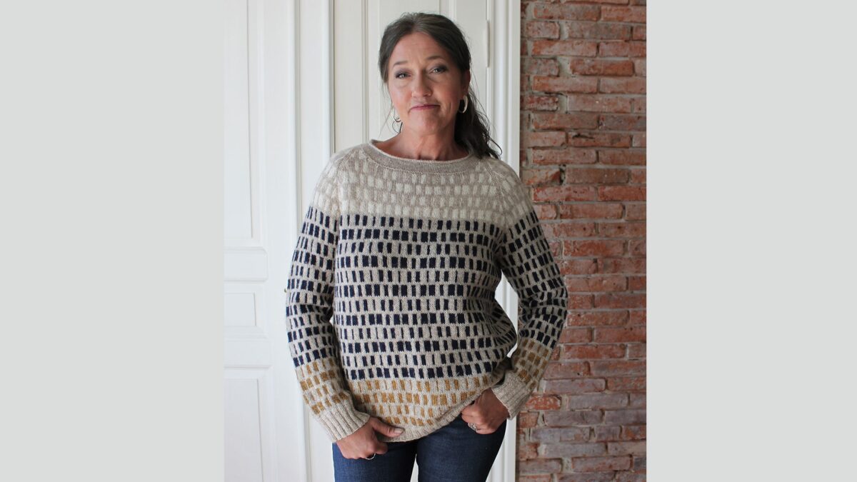 Жаккардовый пуловер спицами Graphic sweater