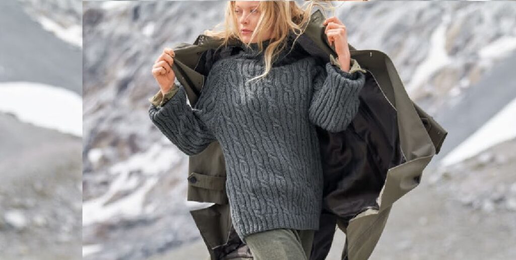 Пуловер с «косами» BINGO