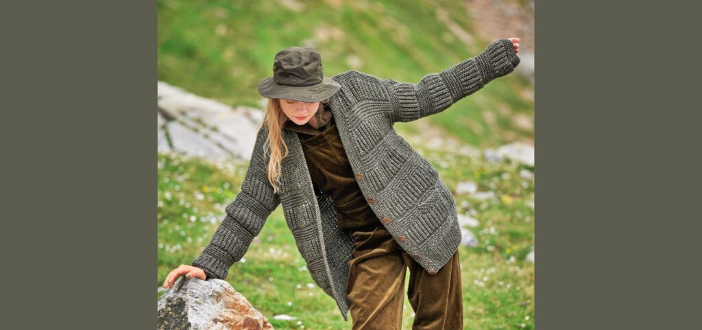 Кардиган с рельефными полосами BERNADETTE