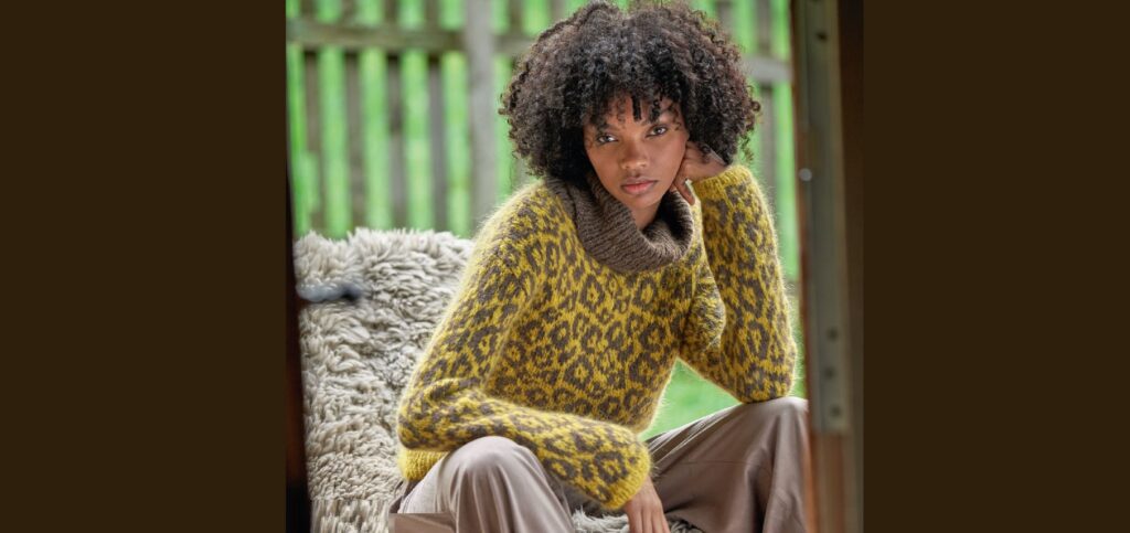 Жаккардовый пуловер леопардовым узором BUDDIE