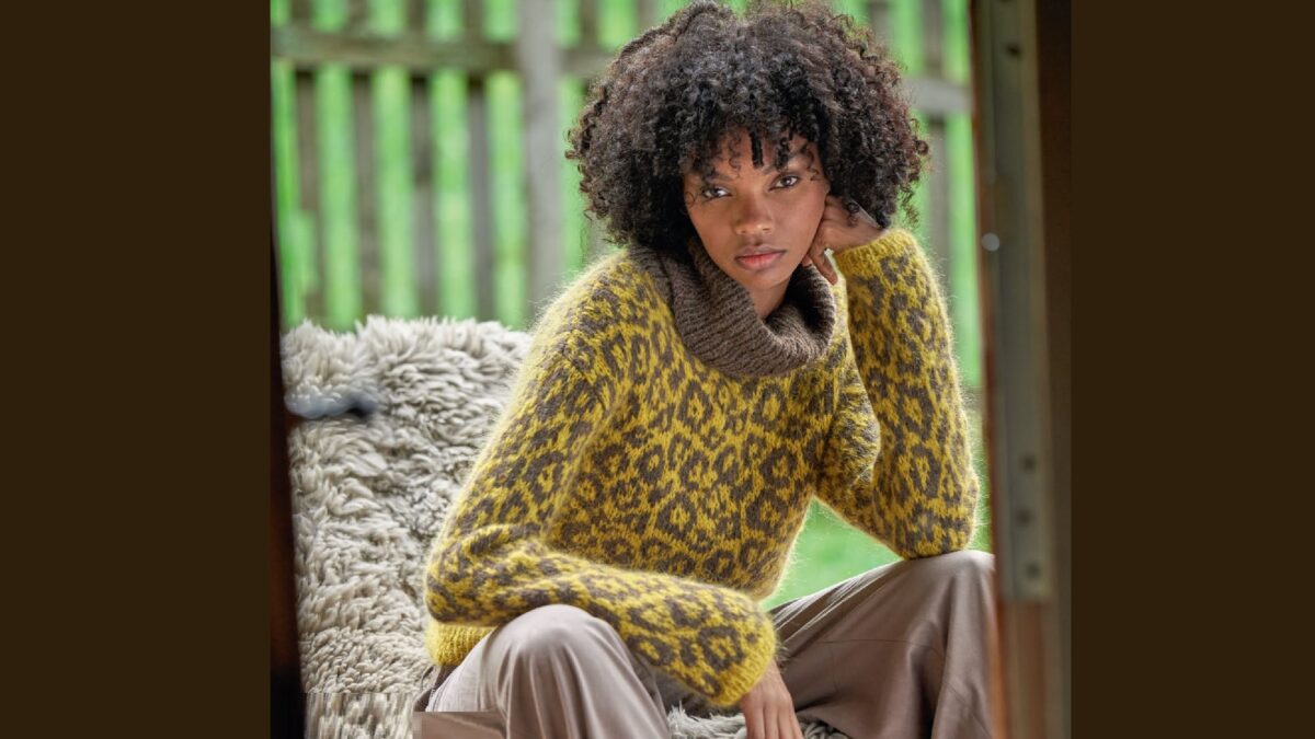 Жаккардовый пуловер леопардовым узором BUDDIE