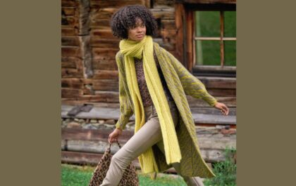 вязаное пальто