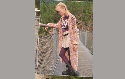 вязаное пальто