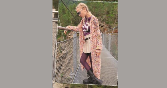 вязаное пальто