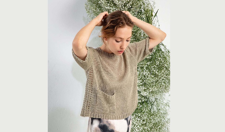 Пуловер с коротким рукавом